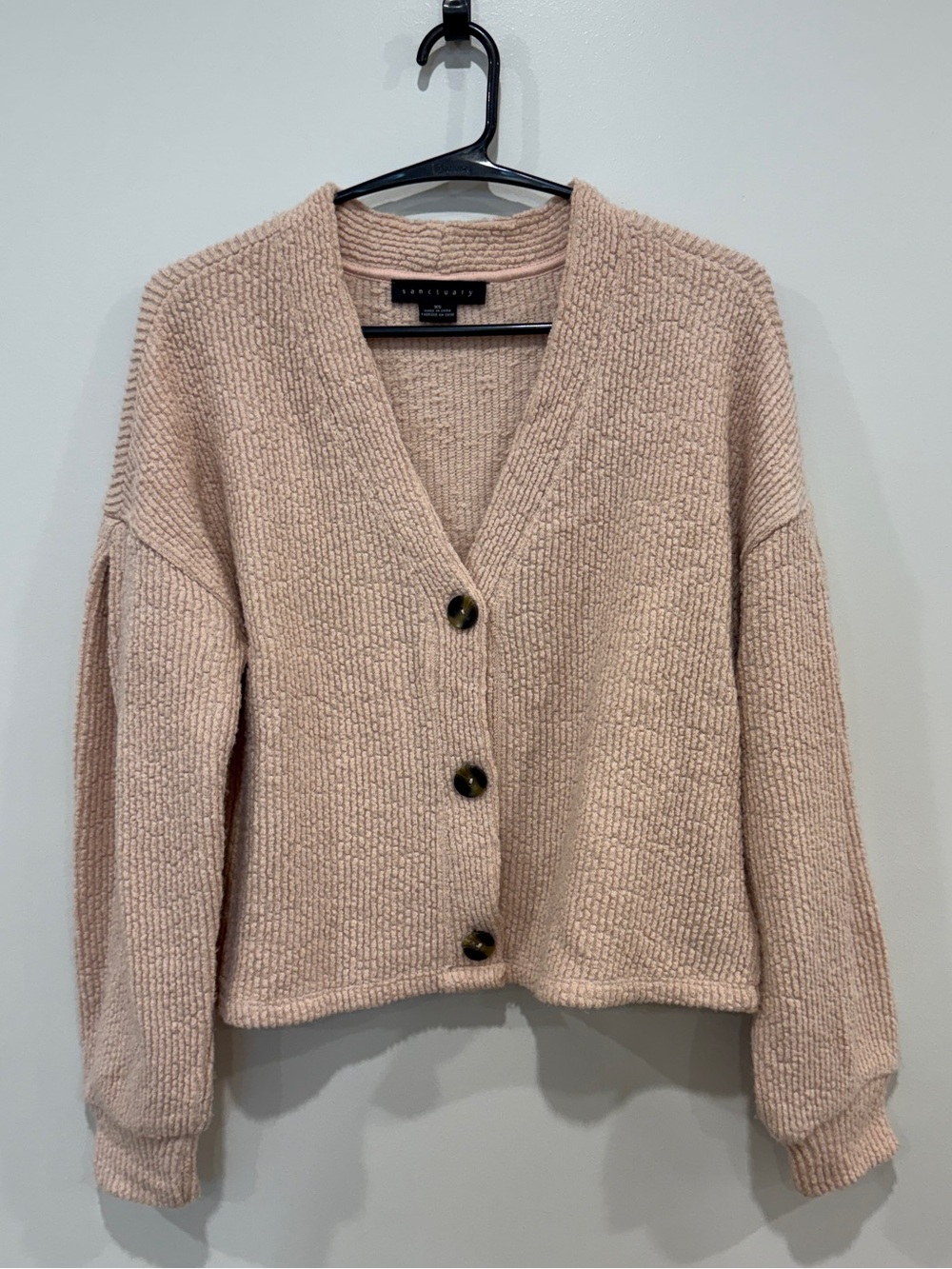 NORDSTROM Cozy Bouclé Button Cardigan - Blush